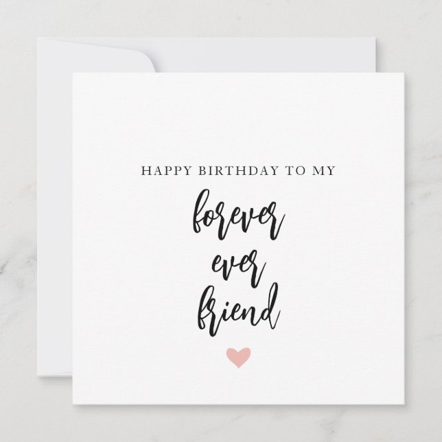 Carte d'anniversaire du meilleur ami simple (Devant)