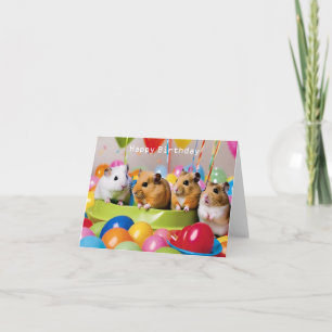 Carte d'anniversaire du mignon Hamster