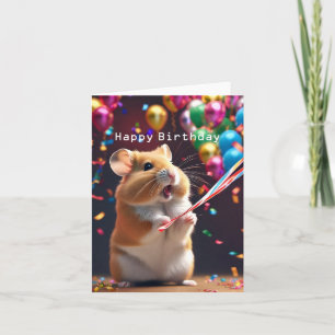 Carte d'anniversaire du mignon Hamster