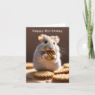 Carte d'anniversaire du mignon Hamster