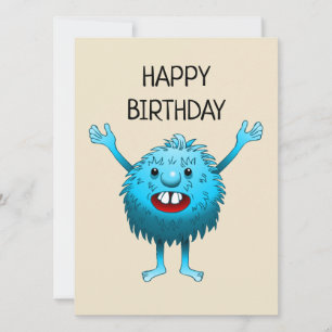Carte d'anniversaire du mignon Monster