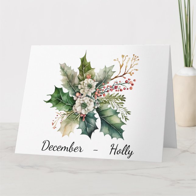 Carte d'anniversaire du mois de décembre (Devant)