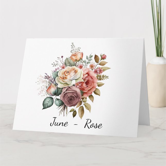 Carte d'anniversaire du mois de juin (Devant)