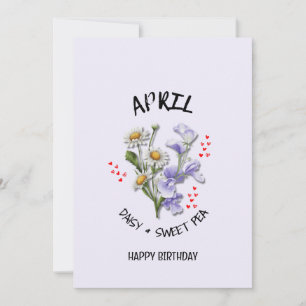 Carte d'anniversaire du mois de naissance d'AVRIL