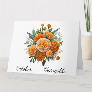 Carte d'anniversaire du mois d'octobre