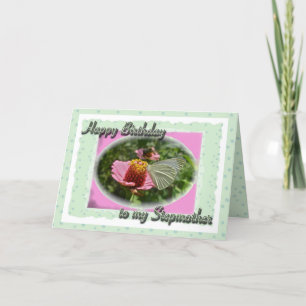 Carte d'anniversaire du papillon du chou