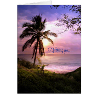 Carte d'anniversaire du paradis tropical