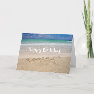 Carte d'anniversaire du paradis tropical