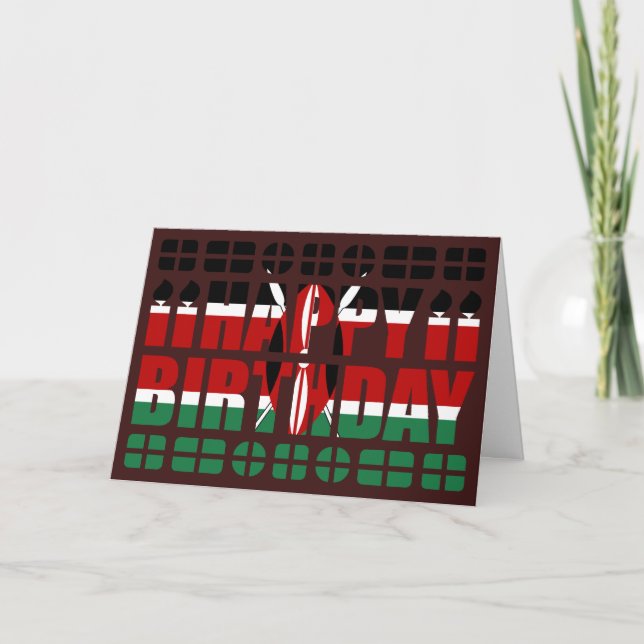 Carte d'anniversaire du pavillon du Kenya (Devant)