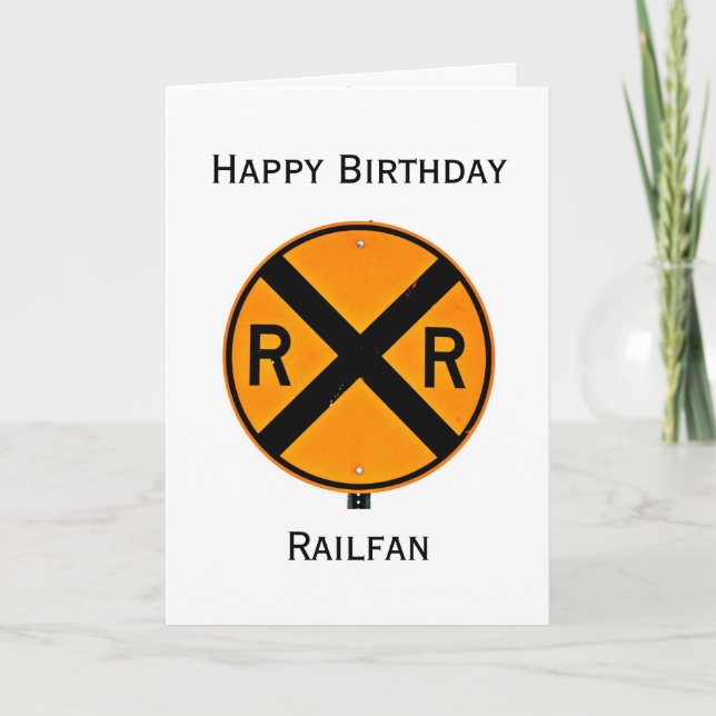 Carte d'anniversaire du paysage ferroviaire (Devant)