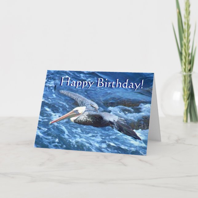 Carte d'anniversaire du Pélican (Devant)