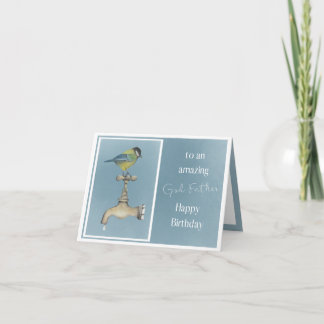 Carte d'anniversaire du père de Dieu - oiseau d'aq