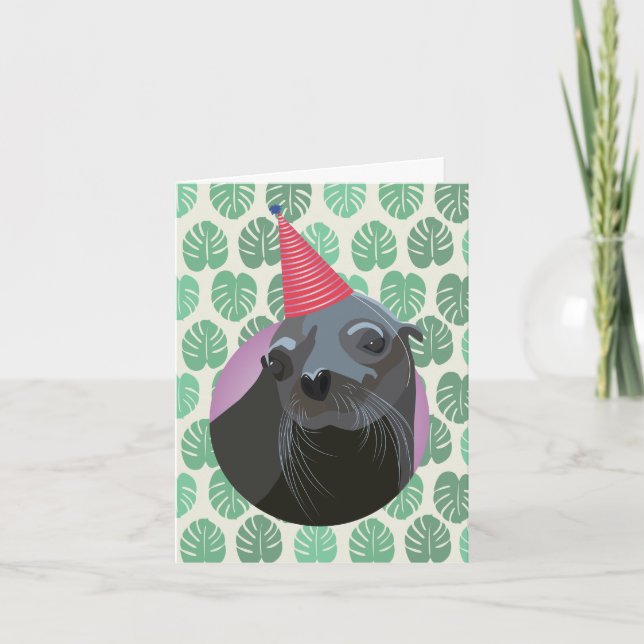 Carte d'anniversaire du phoque (Devant)