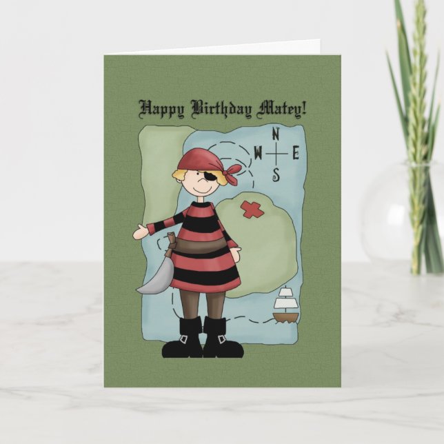 Carte d'anniversaire du pirate (Devant)