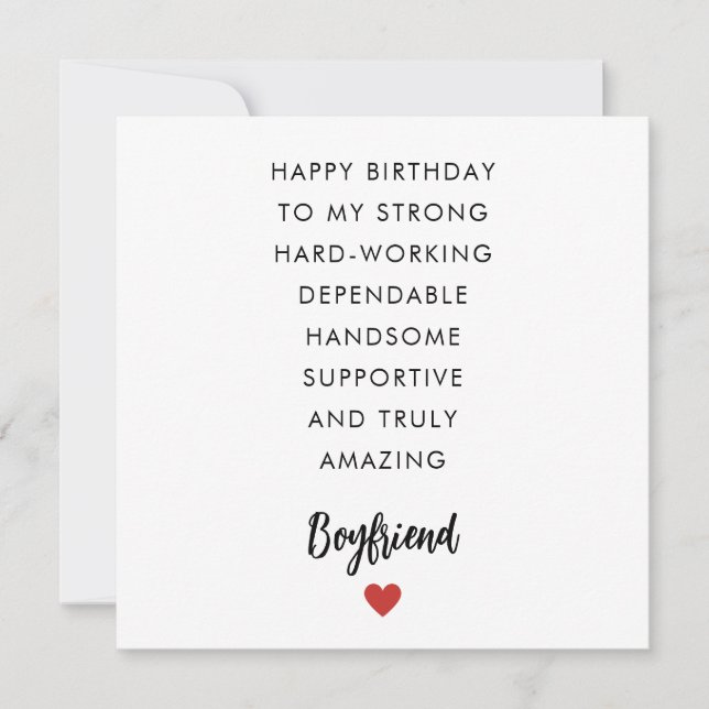 Carte d'anniversaire du poème du copain (Devant)