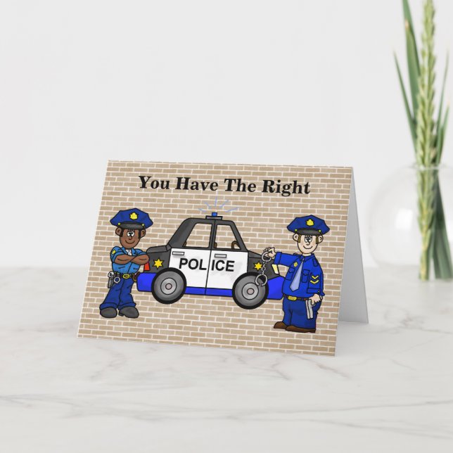Carte d'anniversaire du policier ou du policier (Devant)