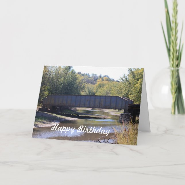 Carte d'anniversaire du pont ferroviaire (Devant)