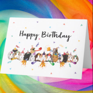 Carte d'anniversaire du porc de Guinée