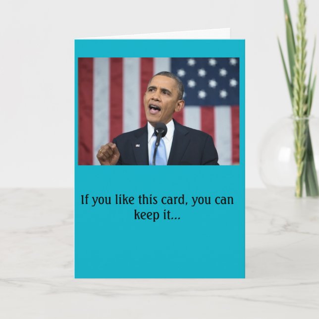 Carte d'anniversaire du Président Obama (Devant)