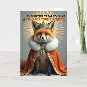 Carte d'anniversaire du Renard Couronné