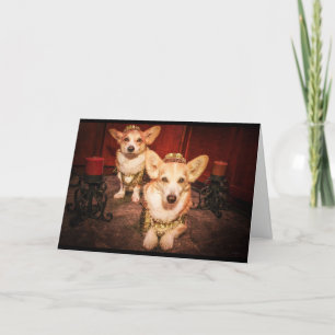 Carte d'anniversaire du roi et de la reine Corgi