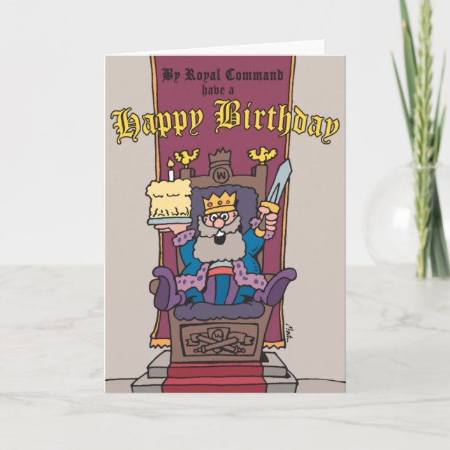 Carte d'anniversaire du roi Wally (Devant)