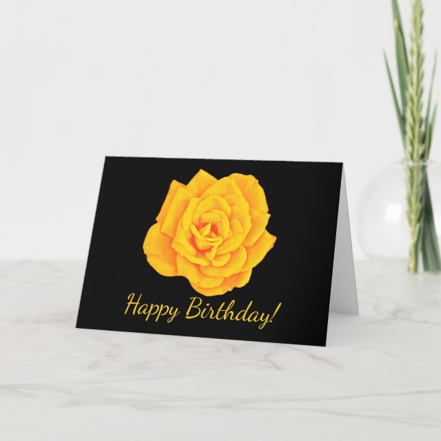 Carte d'Anniversaire du Rose d'or jaune (Devant)