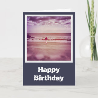 Carte d'anniversaire du surfeur