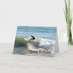 Carte d'anniversaire du surfeur