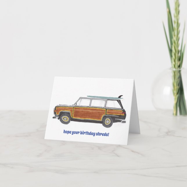 Carte d'anniversaire du surfeur (Devant)