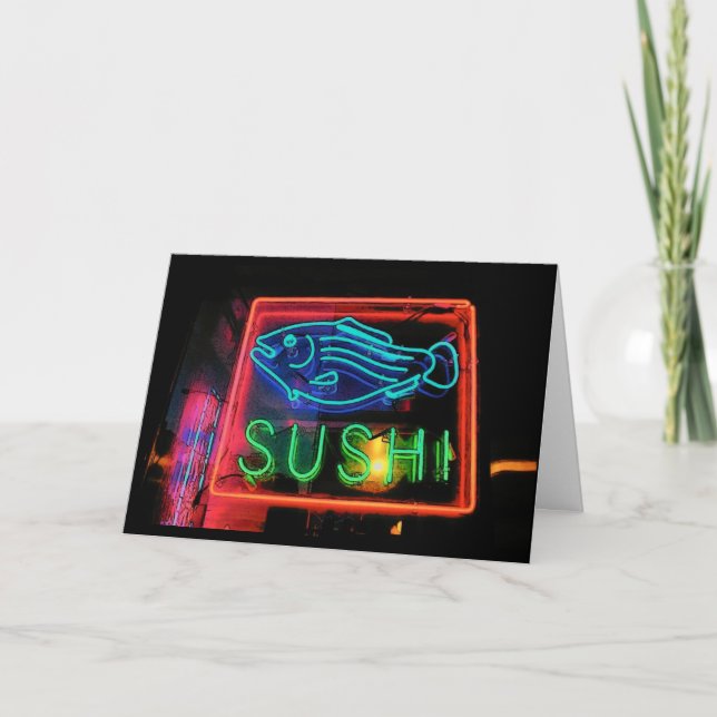 Carte d'anniversaire du Sushi (Devant)