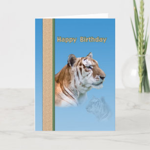 Carte d'anniversaire du tigre
