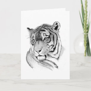 Carte d'anniversaire du tigre