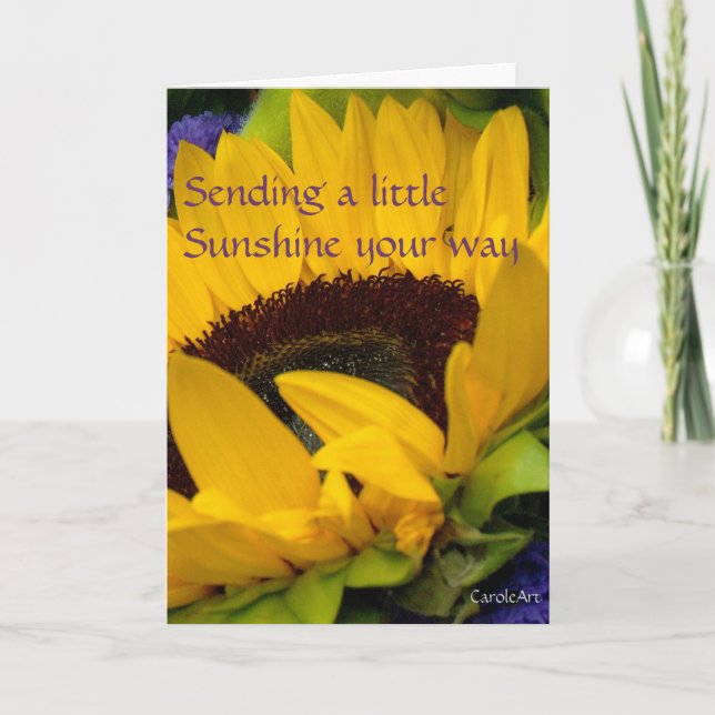 Carte d'anniversaire du tournesol Demeure (Devant)