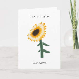 Carte d'anniversaire du tournesol jaune