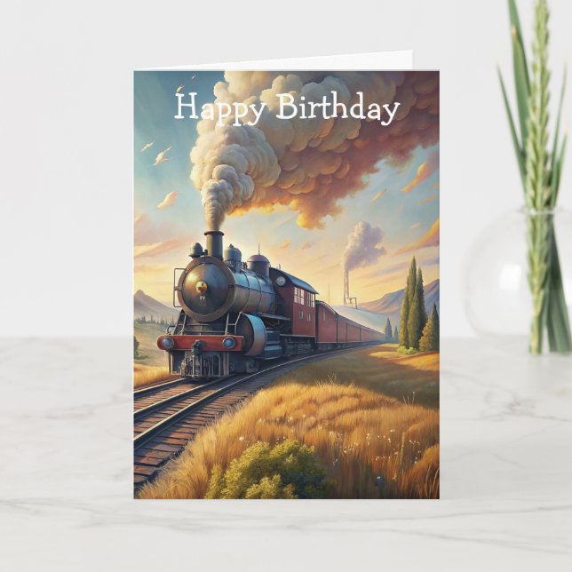 Carte d'anniversaire du train (Devant)