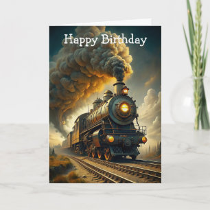 Carte d'anniversaire du train