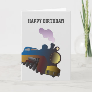 Carte d'anniversaire du train