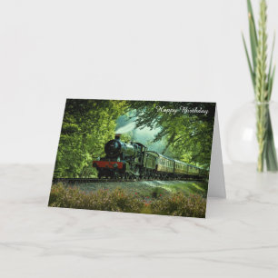 Carte d'anniversaire du train à vapeur