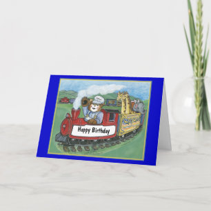 Carte d'anniversaire du train Circus