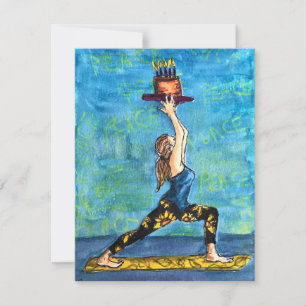 Carte d'anniversaire du yoga