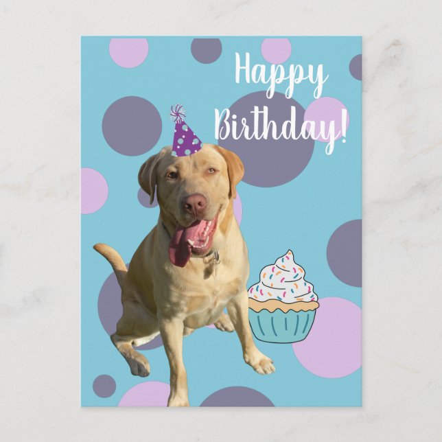 Carte d'anniversaire Dudley Labrador (Devant)