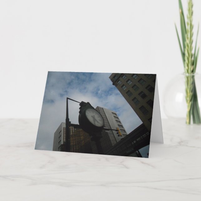 Carte d'anniversaire "Duluth Clock at an Angle" (Devant)