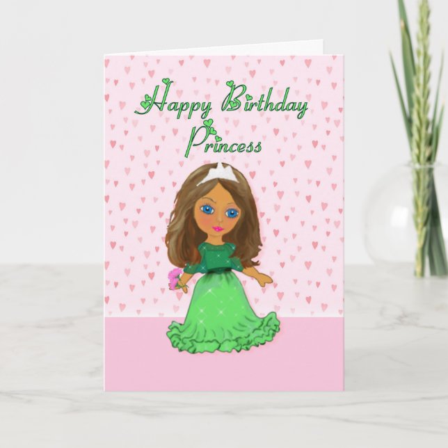 Carte d'anniversaire d'une chevelure Brown de (Devant)