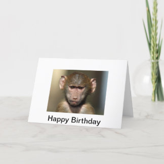 Carte d'anniversaire effrontée de singe -
