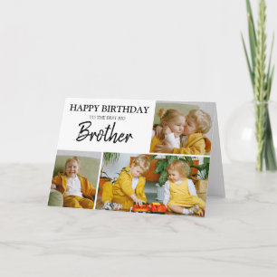 Carte d'anniversaire élégante avec collage de 3 ph