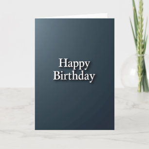 Carte d'anniversaire élégante avec ombre sarcelle