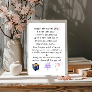 Carte d'anniversaire élégante pour elle – Vœu pers
