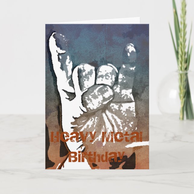 Carte d'anniversaire en métal lourd (Devant)