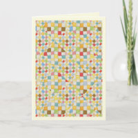 Carte d'anniversaire en MOSAÏQUE QUILT / Crème